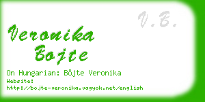 veronika bojte business card